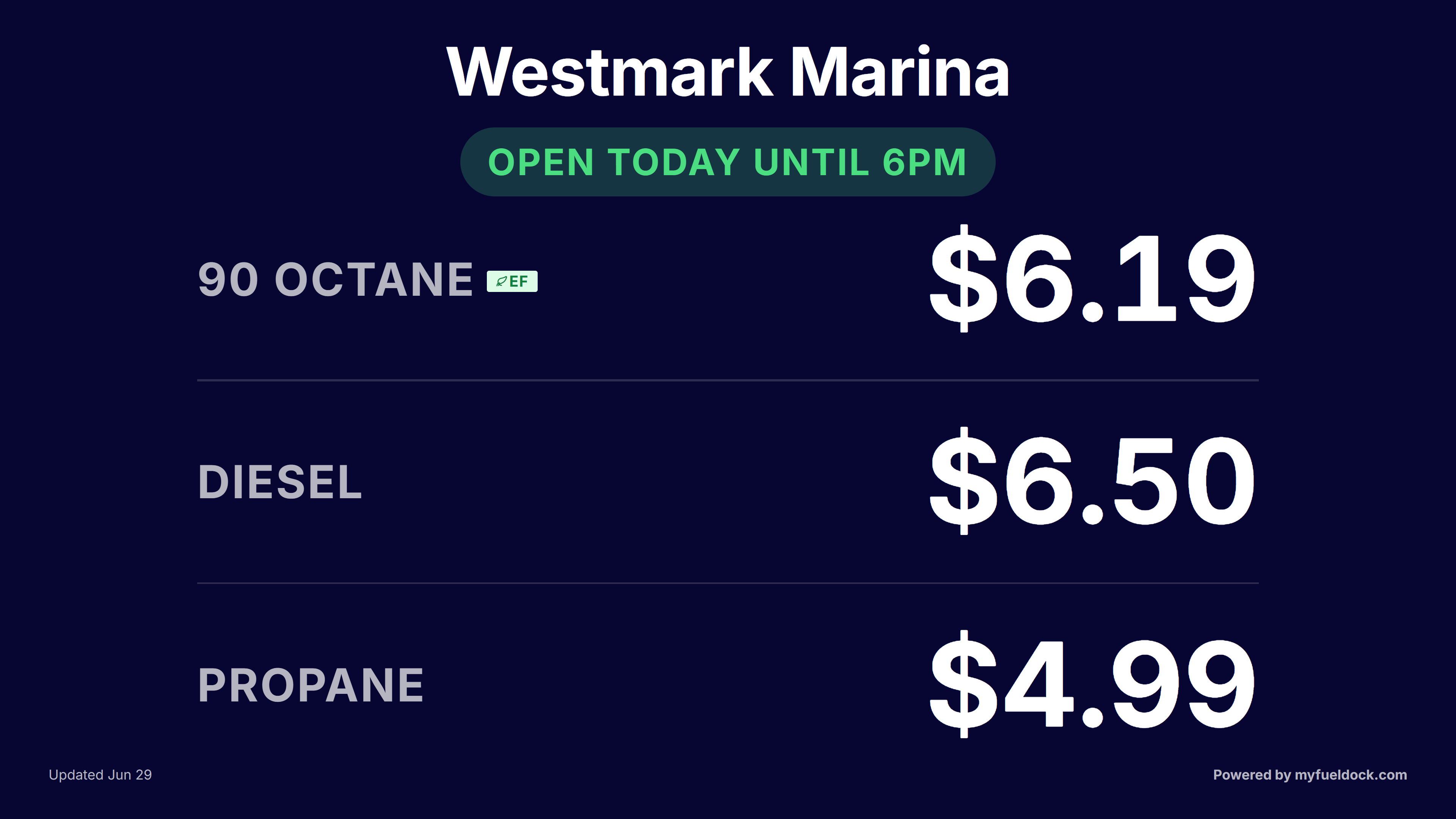 Marquee (public display) price board template